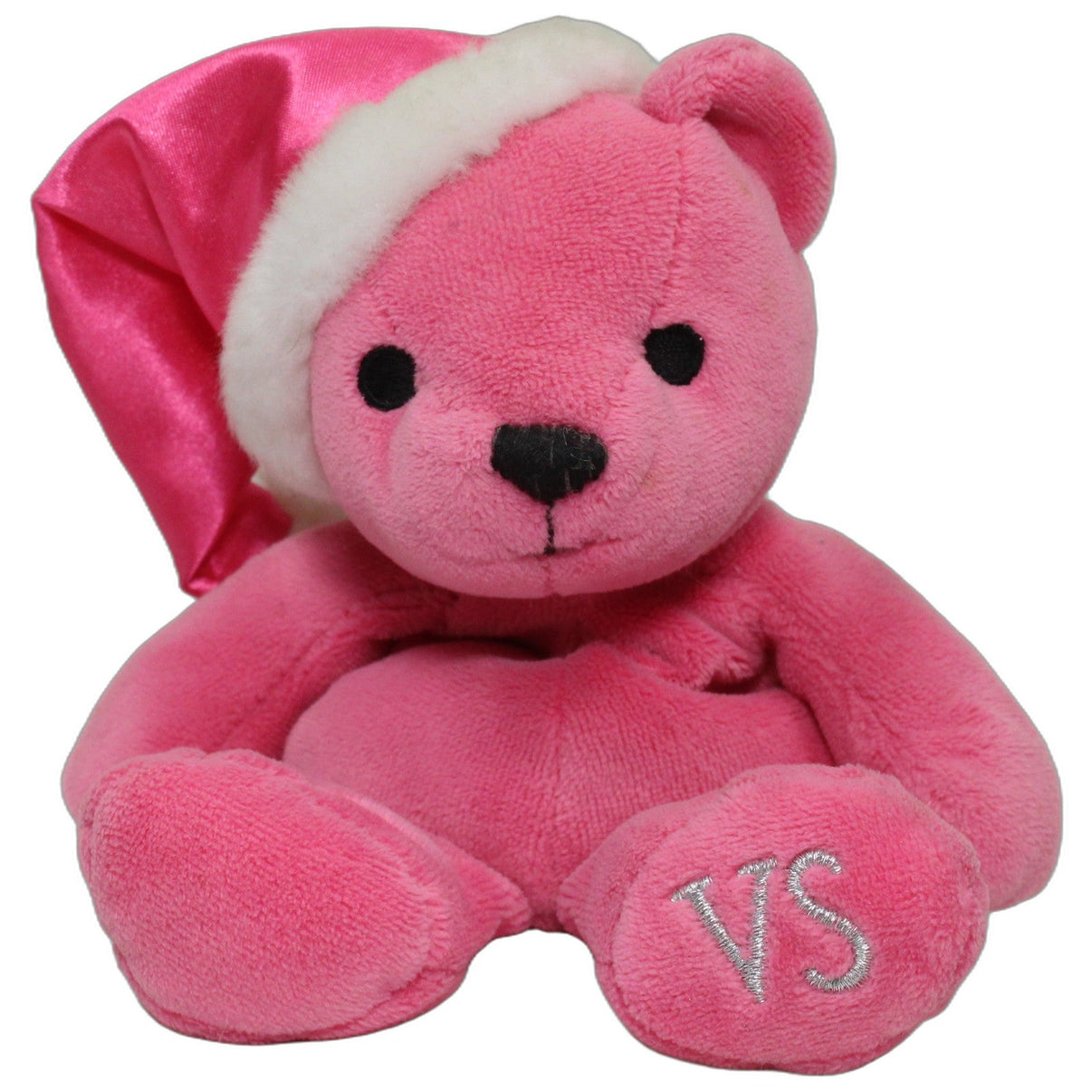 123000026699 GUND Victoria´s Secret, pinker Teddybär mit Weihnachtsmütze Kuscheltier Kumpel Leo 19cm ebay-20-stofftiere Gebraucht