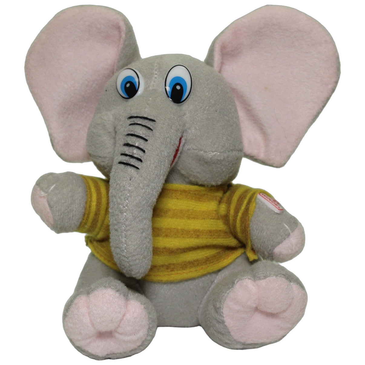 123000026731 Windel Elefant mit gestreiften Pulli, sitzend Kuscheltier Kumpel Leo 15cm Braun ebay-stofftiere