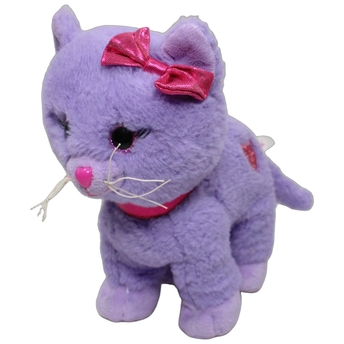 123000026742 Keel Toys Glitter Gems, lila Katze mit pinkem Halsband Kuscheltier Kumpel Leo 24cm ebay-20-stofftiere Gebraucht
