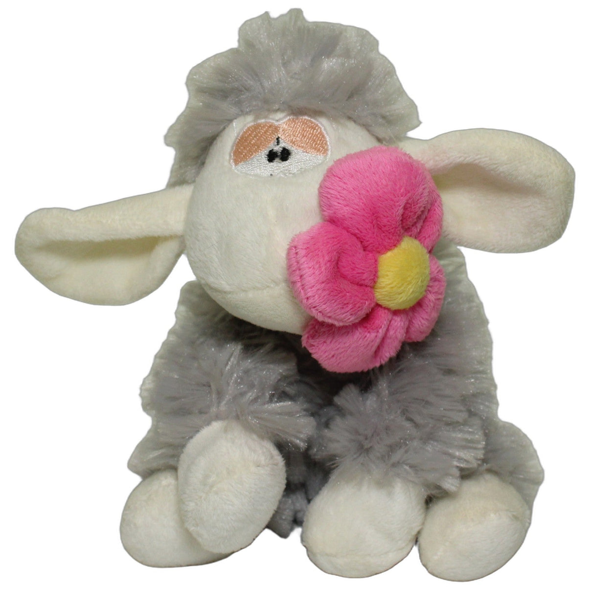 123000026746 FLOTI Flos Toys, kleines graues Schaf mit Blume Kuscheltier Kumpel Leo 15cm ebay-stofftiere Gebraucht