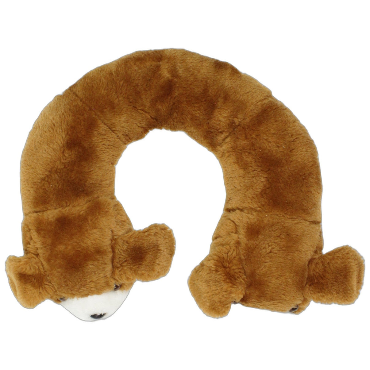 123000026866 Unbekannt Süße braun-weiße Hunde-Köpfe Kinder-Nackenkissen Kumpel Leo 28cm 30cm Braun