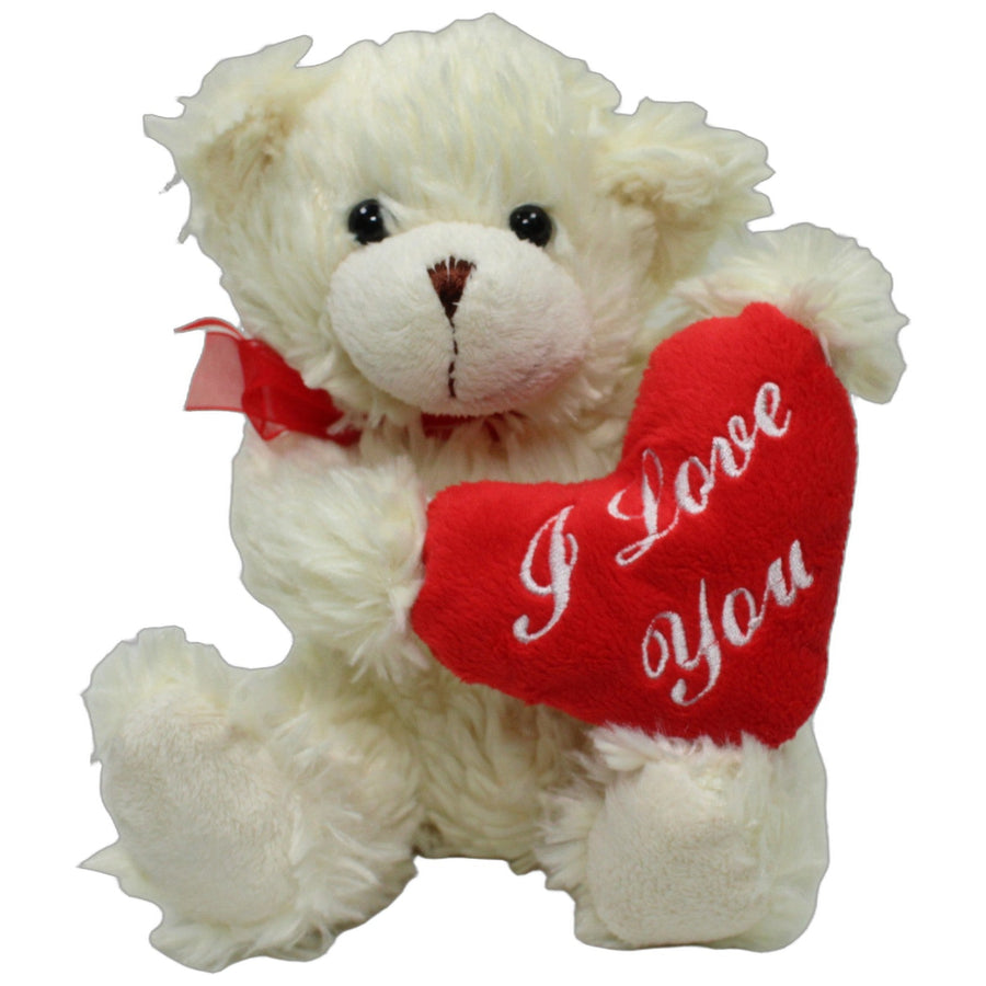 Süßer Teddy mit Herz "I Love You", beige
