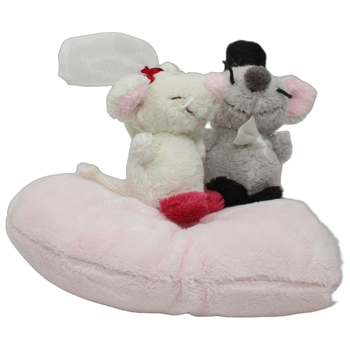 123000026911 NICI Mäuse Brautpaar auf Herzkissen Kuscheltier Kumpel Leo 15cm 17cm ebay-stofftiere