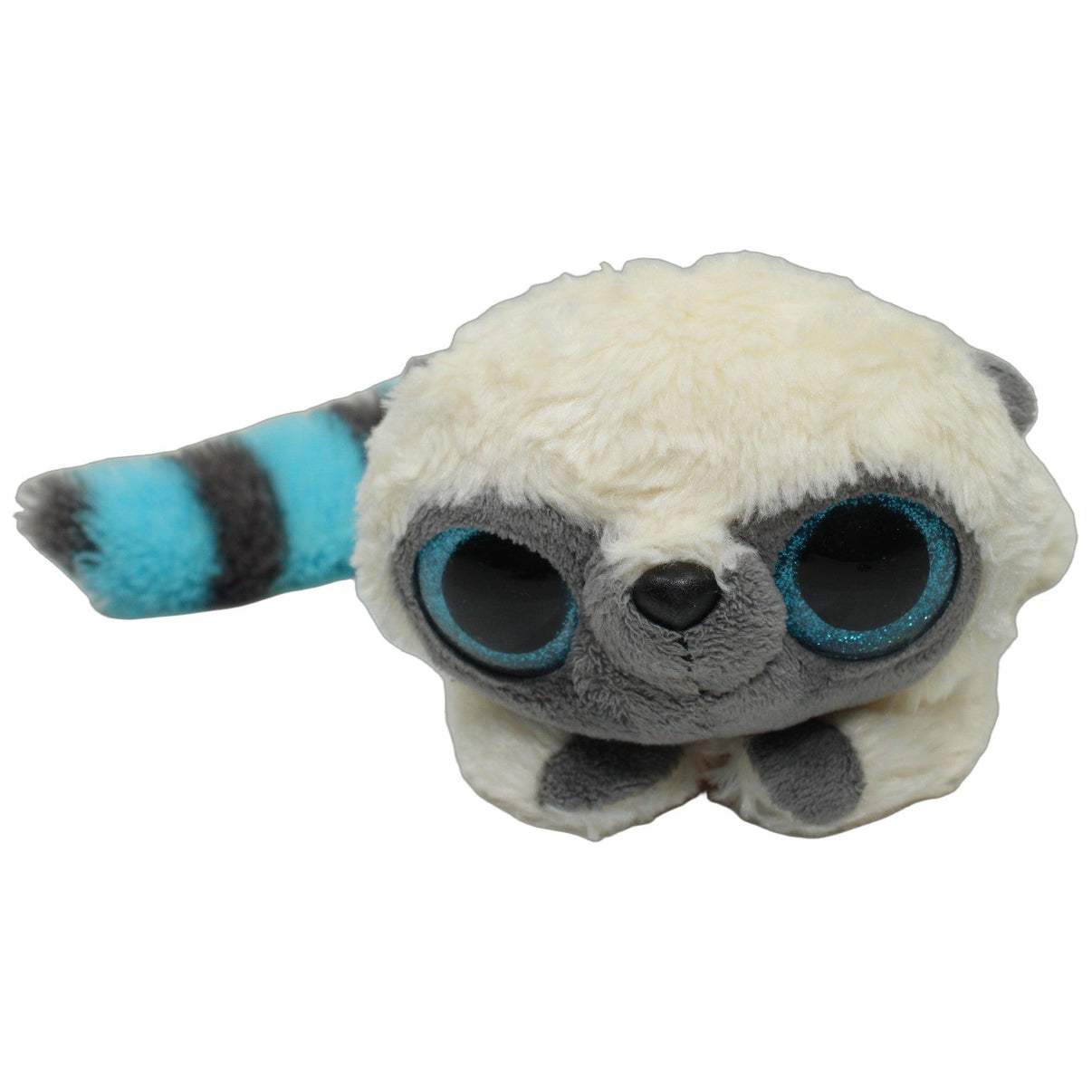 123000026915 Unbekannt Buschbaby aus Yoohoo & Friends mit Glitzeraugen, liegend Kuscheltier Kumpel Leo 20cm Blau Buschbaby