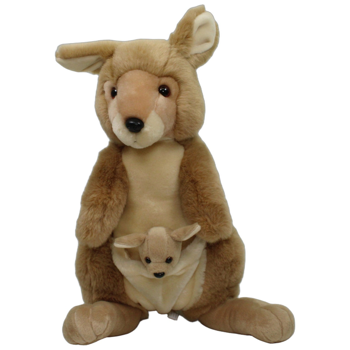 123000026924 Bastitoy XL Känguru mit Baby Kuscheltier Kumpel Leo 47cm Beige Braun