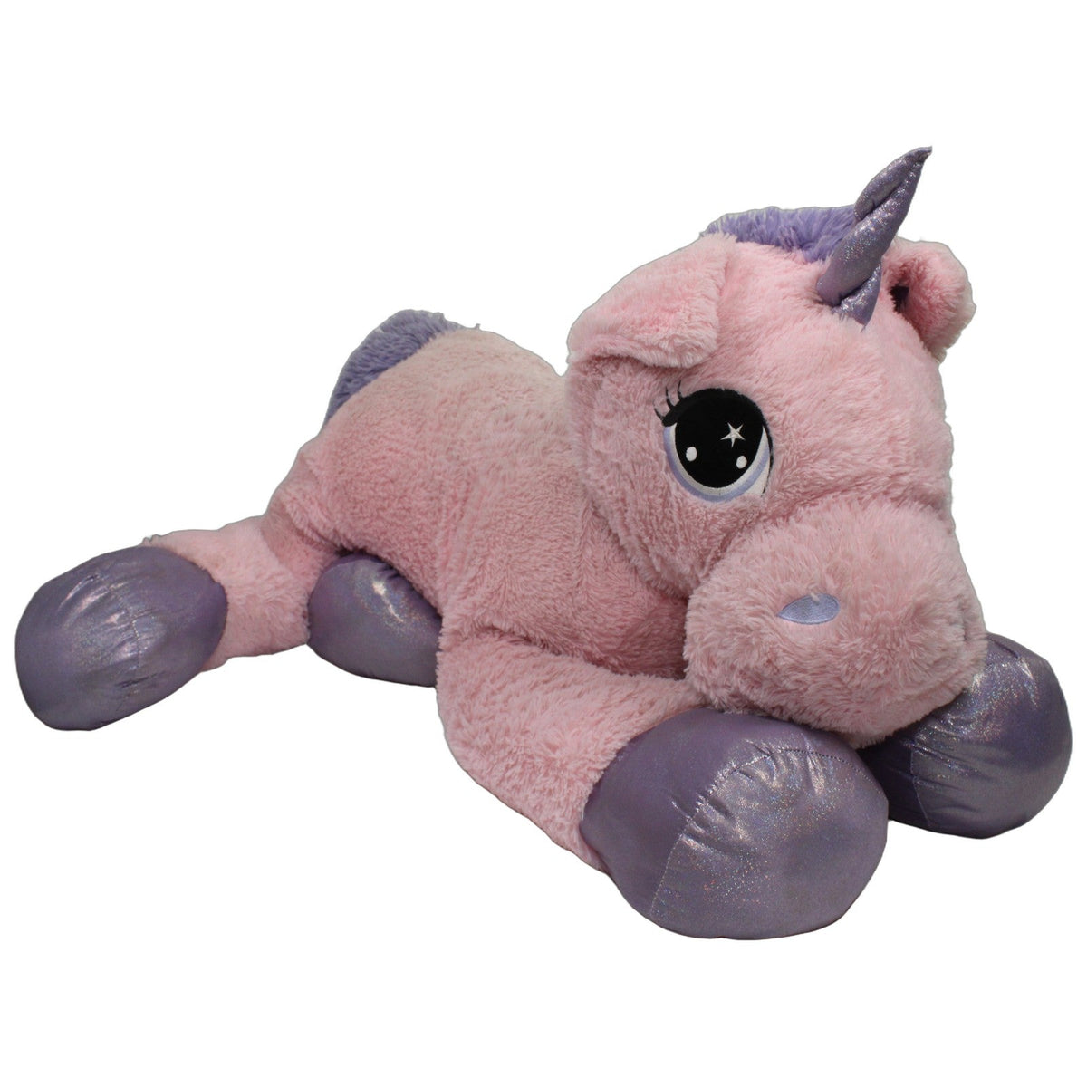 123000026930 TEDI Riesiges Schlenker-Einhorn, rosa Kuscheltier Kumpel Leo 100cm ebay-20-stofftiere Einhorn