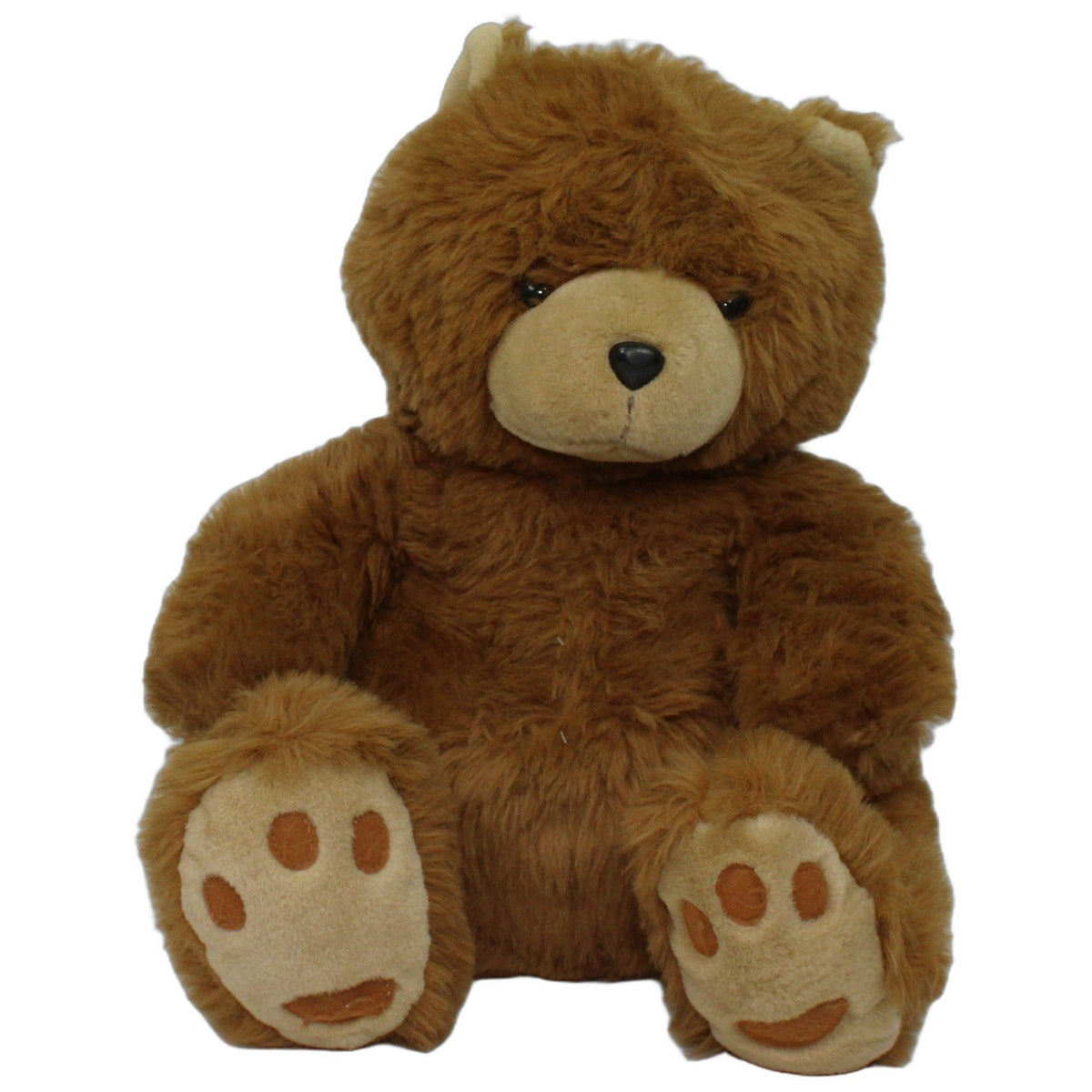 123000026941 Eduscho Großer brauner Teddybär, sitzend Kuscheltier Kumpel Leo 40cm Beige Braun