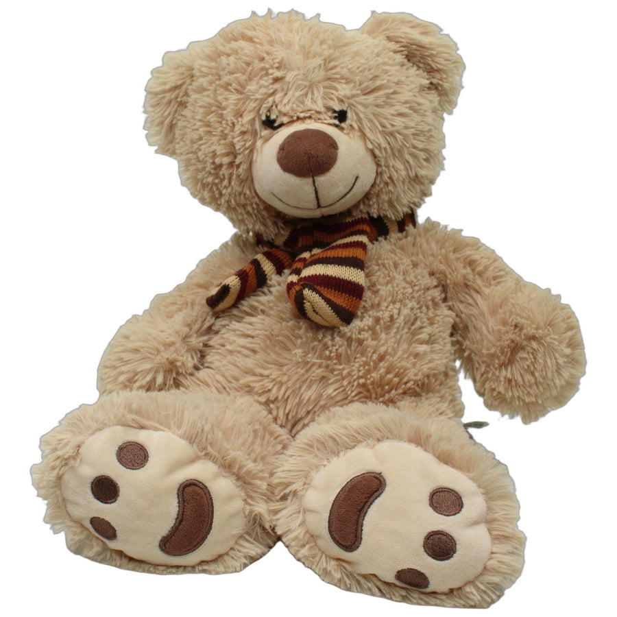 XL Teddybär mit gestreiftem Schal