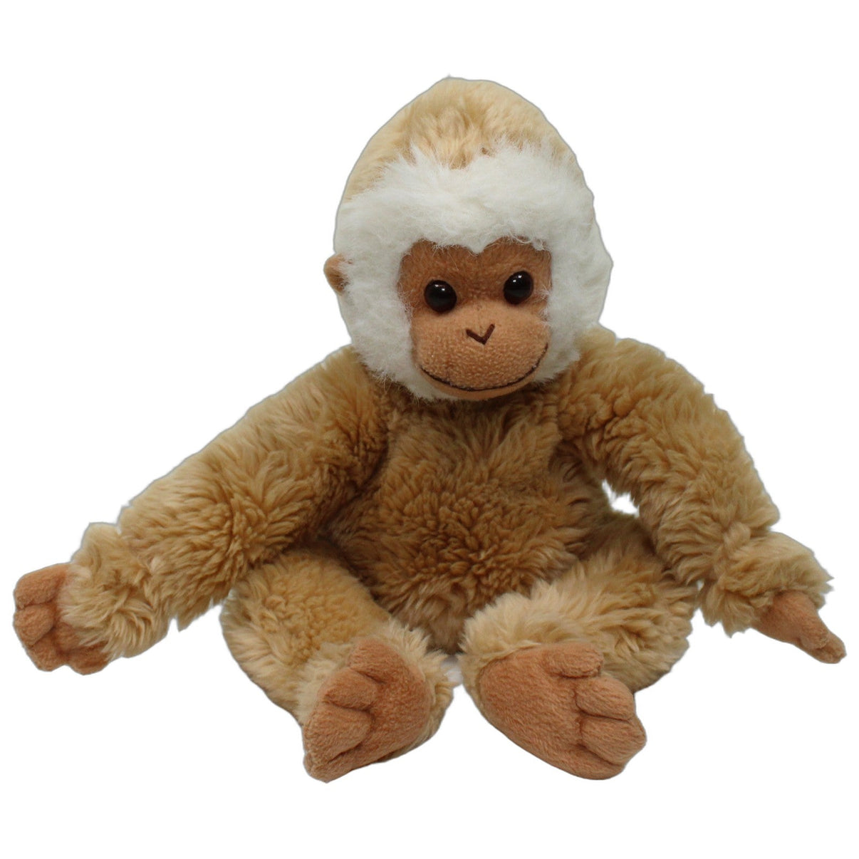 123000026995 Kuschelwuschel Süßer hellbrauner Affe mit weißem Kopf Kuscheltier Kumpel Leo 35cm Affe Beige