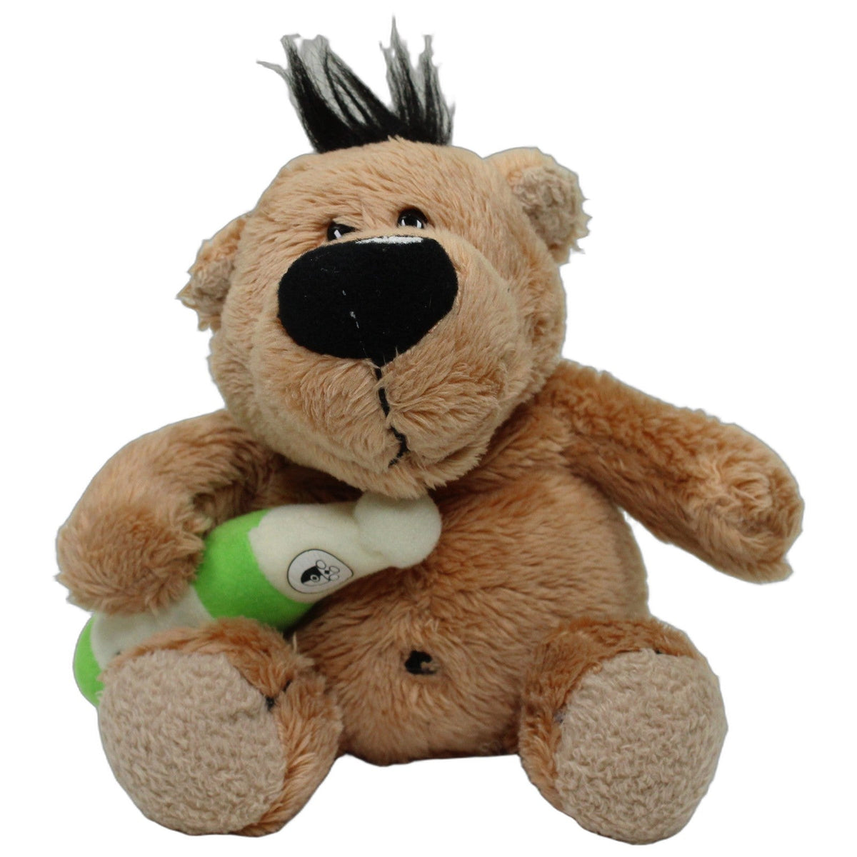 123000027145 bb Klostermann Süßer Bär mit Sektflasche "Magnum" Kuscheltier Kumpel Leo 15cm Beige Braun