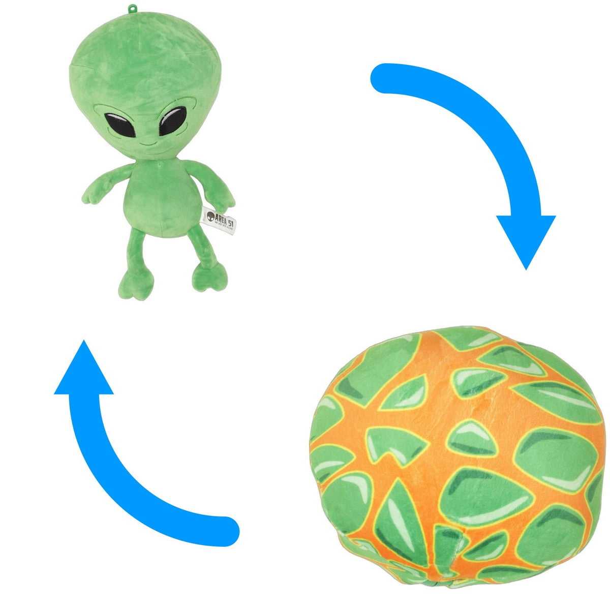 123000027177 Whitehouse Leisure Area 51 Wendetier, grünes Alien Kuscheltier Kumpel Leo 30cm Alien ebay-20-stofftiere