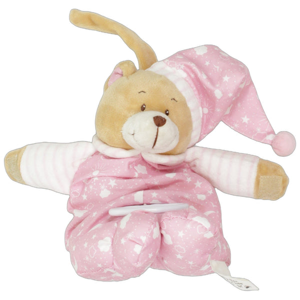 Süßer Bär mit Wolkenmuster, rosa