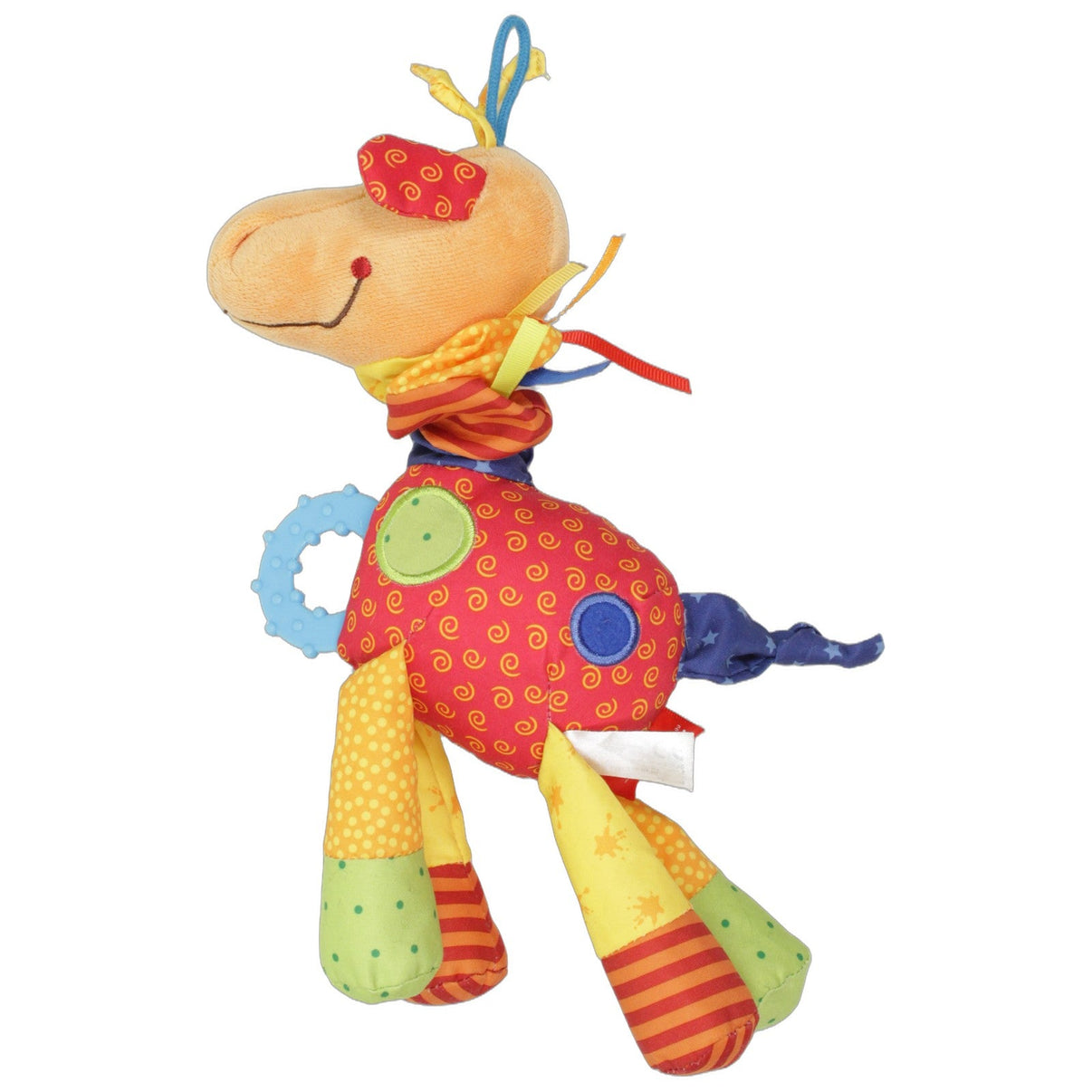 123000027243 Sigikid Bunte Patchwork Giraffe mit Rassel & Vibration Kuscheltier Kumpel Leo 25cm ebay-stofftiere Gebraucht