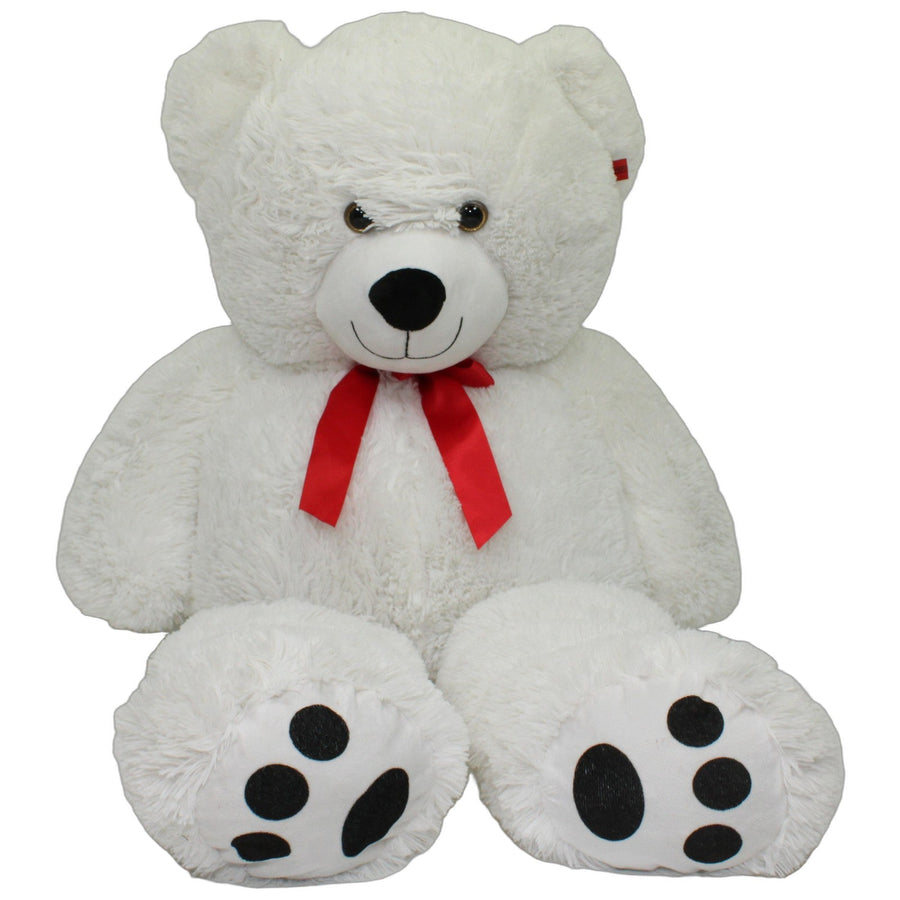 XXXL Teddybär mit Schleife, weiß
