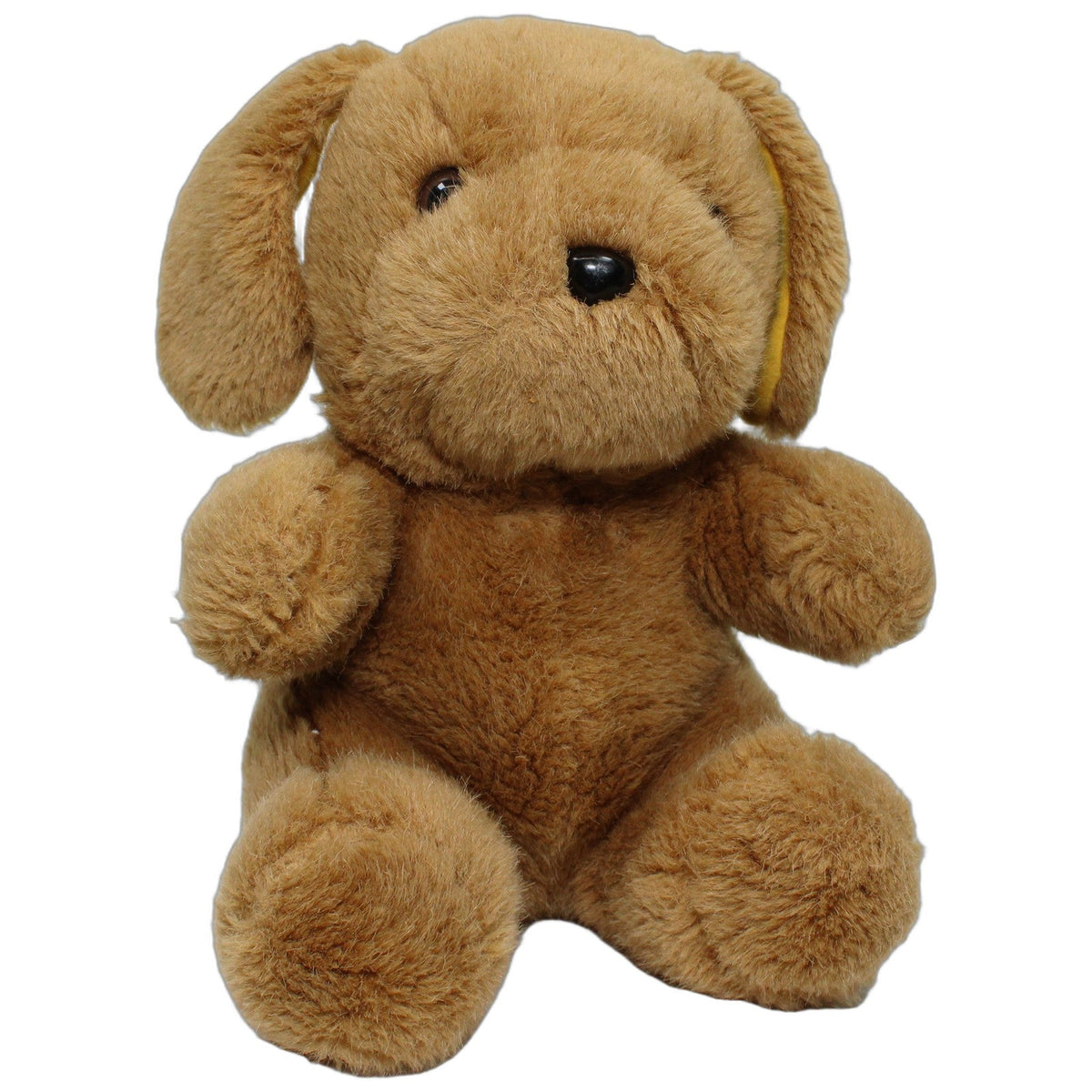 123000027281 Hamburger Warenkontor Brauner Hund mit gelben Schlappohren Kuscheltier Kumpel Leo 25cm Beige Braun