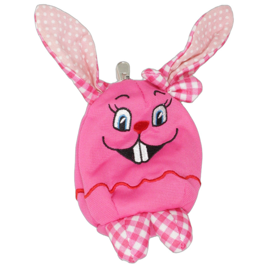 Pinker Hase mit Reißverschluss