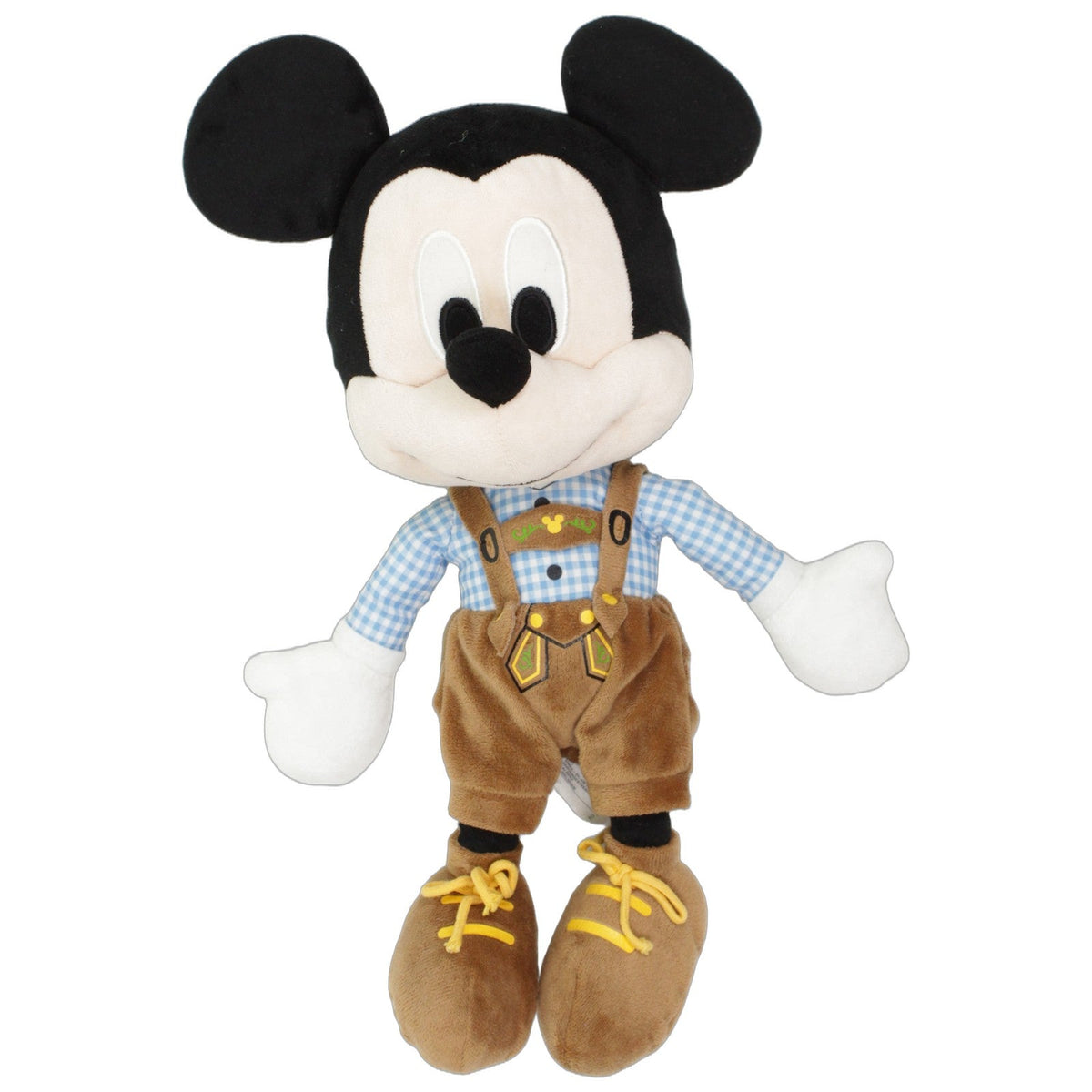 123000027323 Nicotoy Micky Maus in Lederhose Kuscheltier Kumpel Leo 35cm Beige Braun
