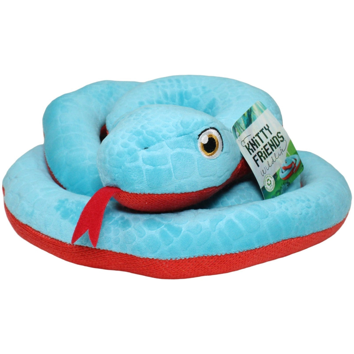 123000027360 Boost Collectibles Knitty Friends Wildlife, blaue Schlange Kuscheltier Kumpel Leo 25cm _Wieder Da_ Blau