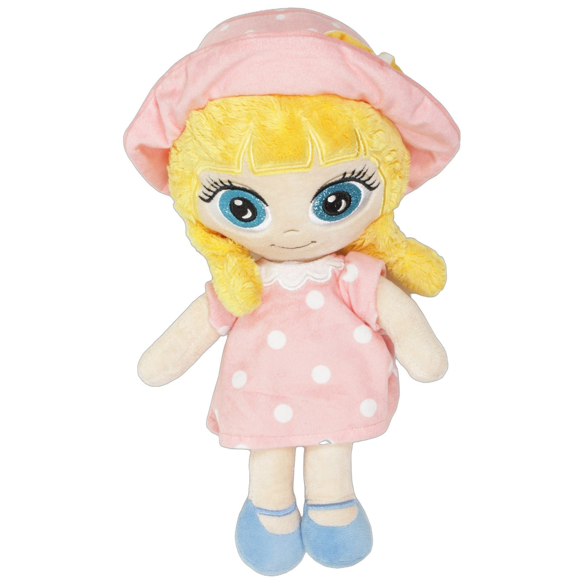 123000027365 Qingdao Qunze Toys Große blonde Puppe mit rosa Hut Plüschfigur Kumpel Leo 35cm _Wieder Da_ Beige