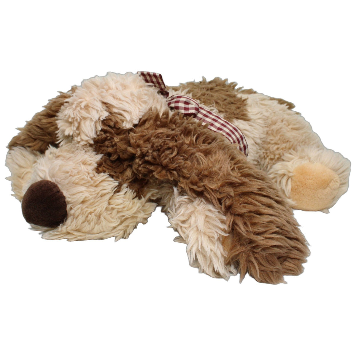 123000027391 Keel Toys Zotteliger Hund mit Schlappohren, liegend Kuscheltier Kumpel Leo 40cm Beige Braun