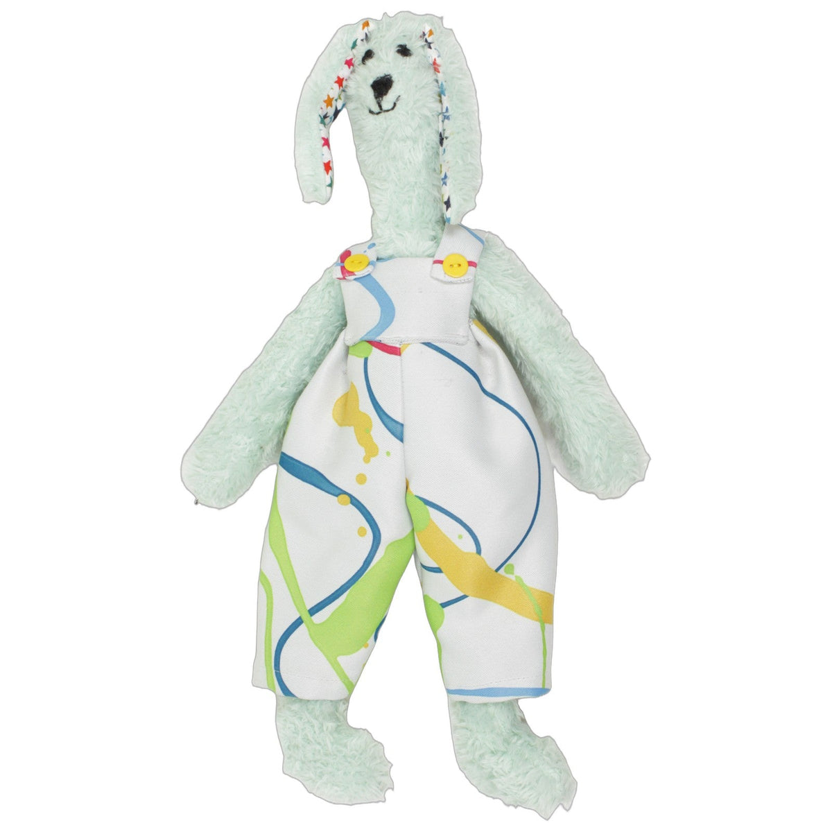 123000027403 Unbekannt Türkiser XL Hase in Latzhose mit Farbflecken Kuscheltier Kumpel Leo 40cm Blau ebay-20-stofftiere