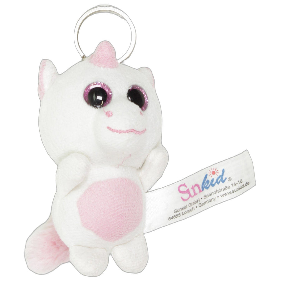 Weißes Einhorn mit rosa Bauch