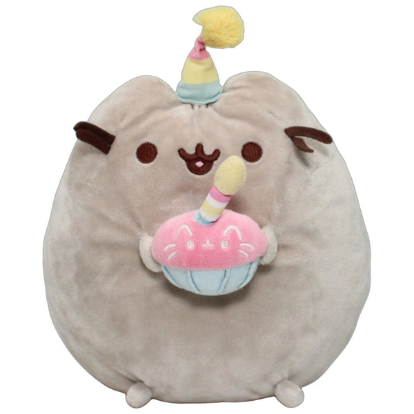 Pusheen mit Geburstagshut & Kuchen