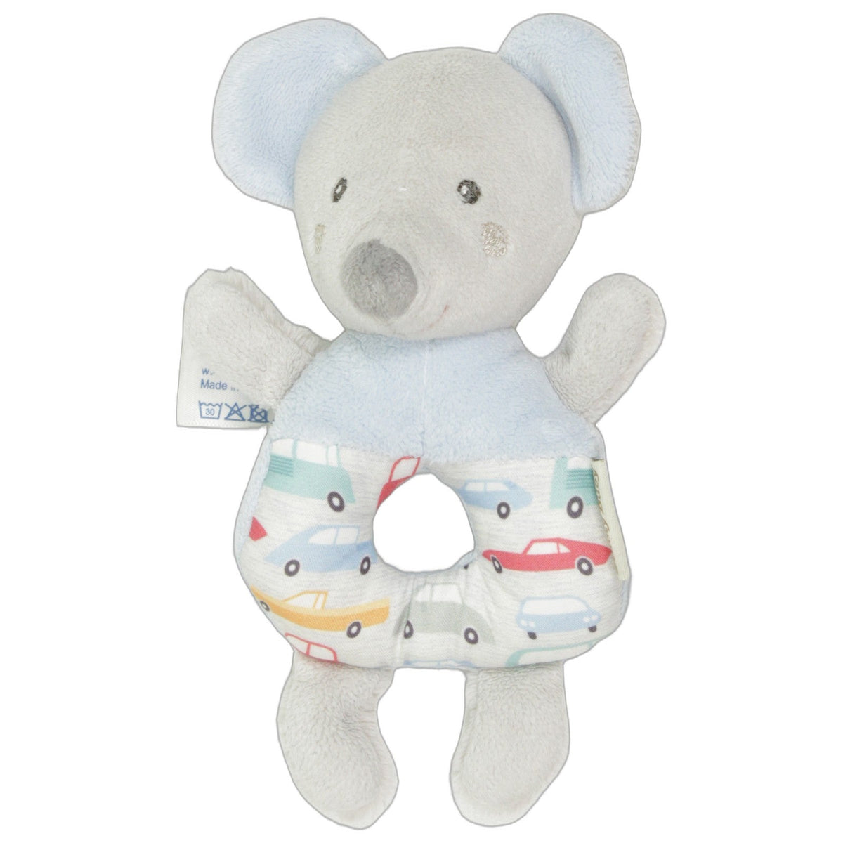 123000027444 Beauty Baby Maus mit Automuster Greifling mit Rassel Kumpel Leo 16cm Beauty Baby Blau