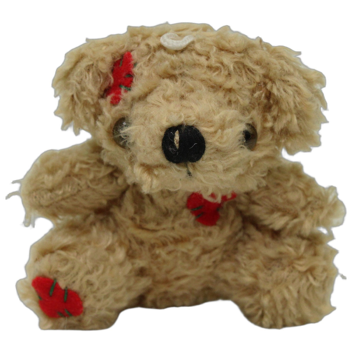 123000027489 Unbekannt Mini Hund mit Herz-Patches, beige Kuscheltier Kumpel Leo 8cm _Wieder Da_ Beige