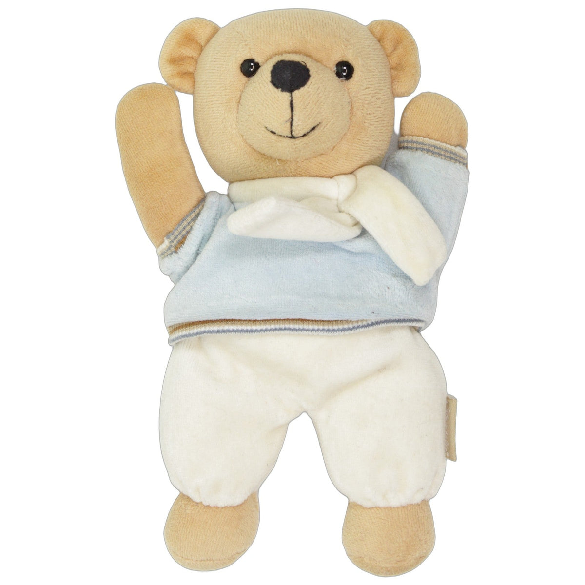 123000027516 Sterntaler Süßer Bär mit Rassel Kuscheltier Kumpel Leo 22cm Beige Blau