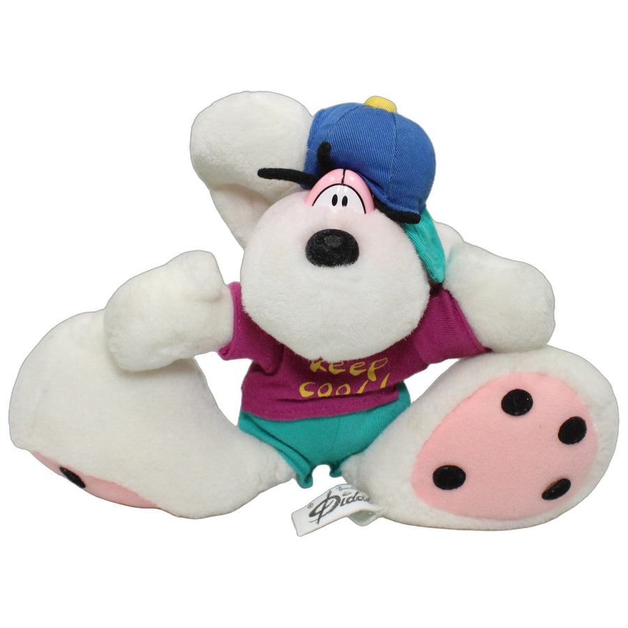 Weiße Diddl-Maus mit Kappe & Shirt "keep cool!"