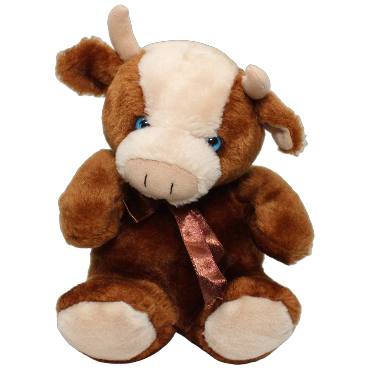 123000027610 Heunec Süße Kuh mit Schleife, sitzend Kuscheltier Kumpel Leo 22cm _Wieder Da_ Braun