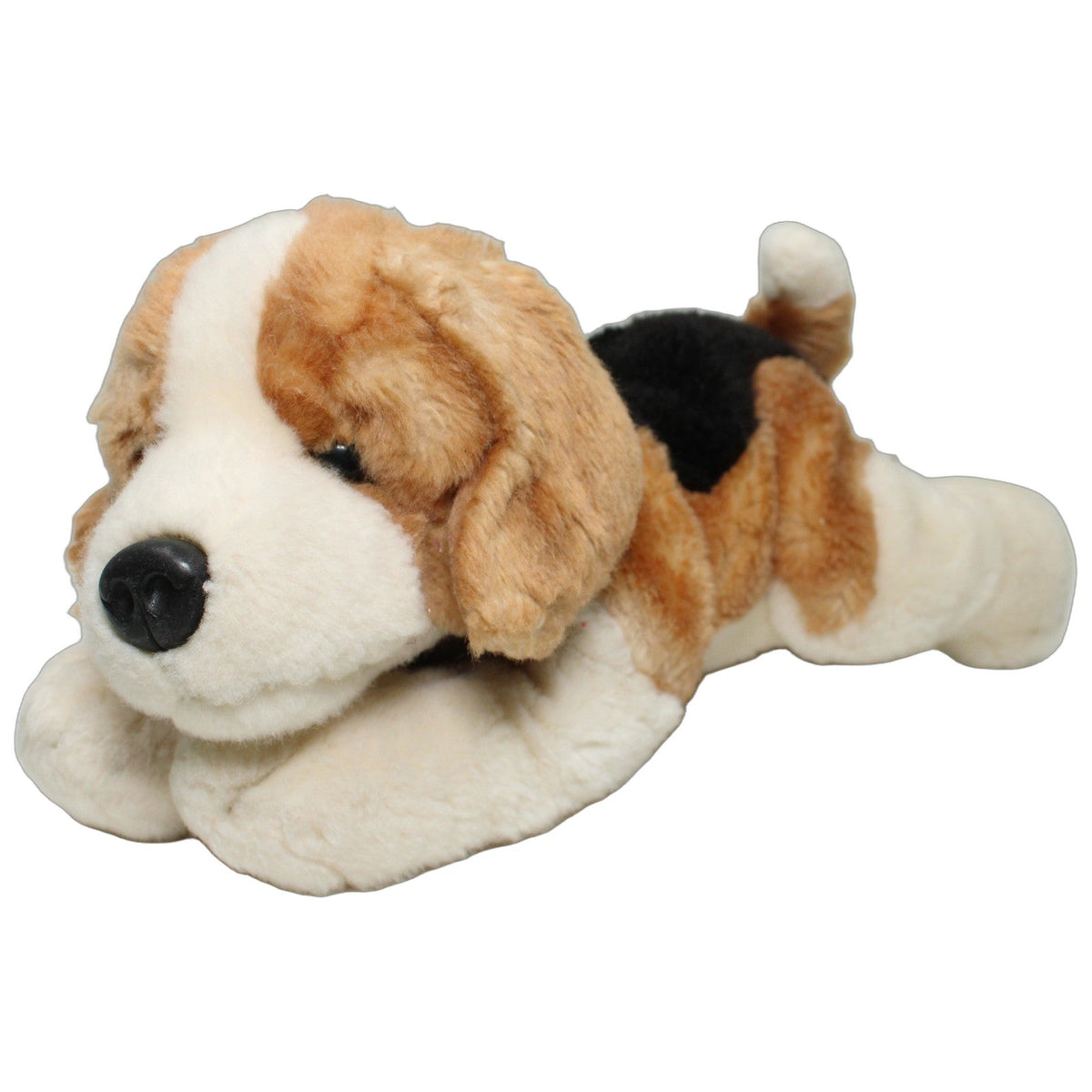 123000027611 Keel Toys Süßer Hund Toby mit Halsband, liegend Kuscheltier Kumpel Leo 32cm _Wieder Da_ Braun
