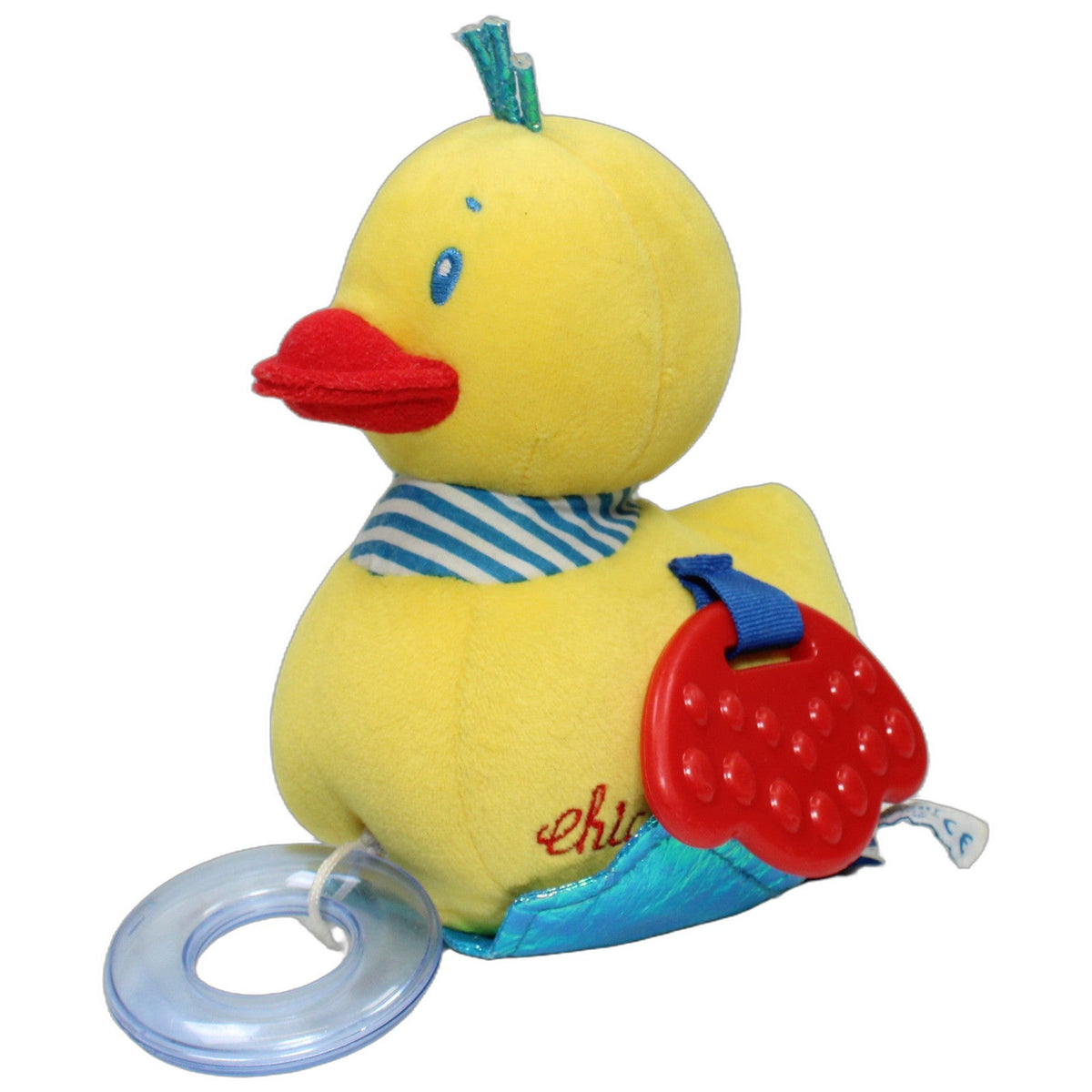 123000027625 Chicco Happy Color, süße Ente mit Vibrationsfunktion Kuscheltier Kumpel Leo 15cm _Osterfreund_ Blau
