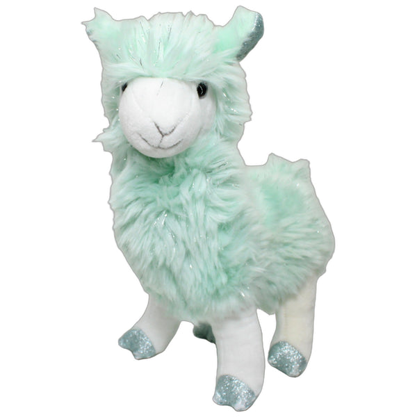 Süßes Alpaka mit Glitzer, mintgrün