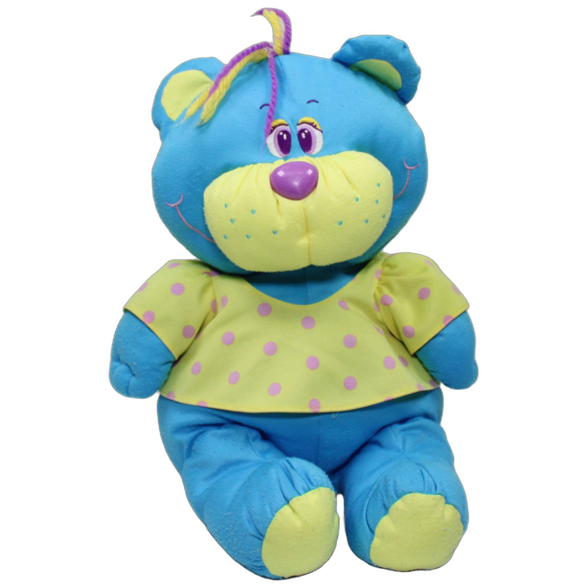 123000027688 Unbekannt Süßer blauer XL Bär mit gepunktetem Shirt Kuscheltier Kumpel Leo 40cm _Wieder Da_ Blau