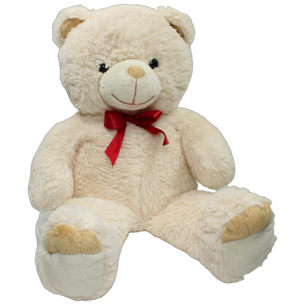 123000027693 Bob der Bär Süßer XXL Teddy mit Schleife, beige Kuscheltier Kumpel Leo 65cm _Wieder Da_ Beige