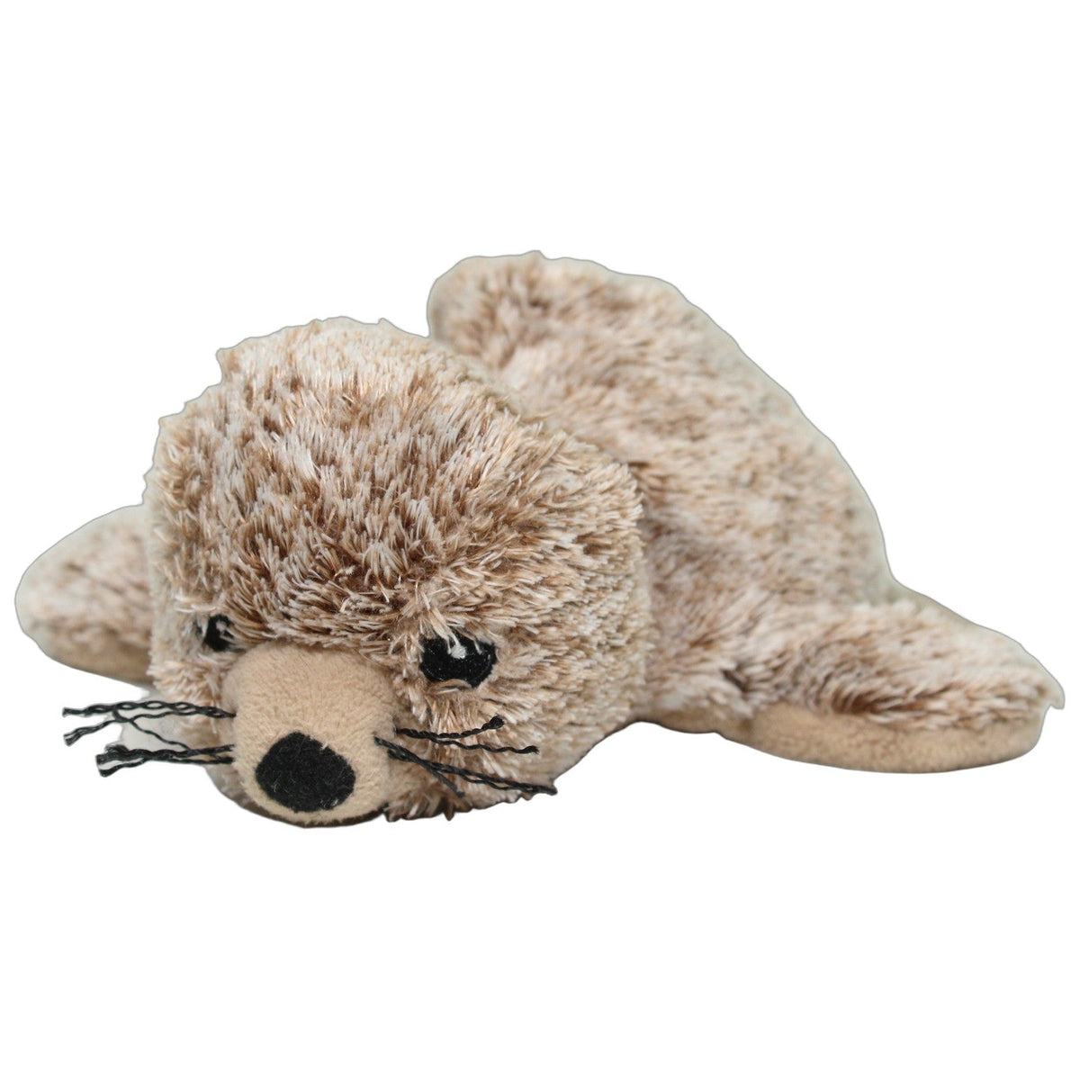 123000027711 GREENLIFE VALUE warmies, süße Robbe Wärmekissen mit Bezug Kumpel Leo 23cm Beige Braun