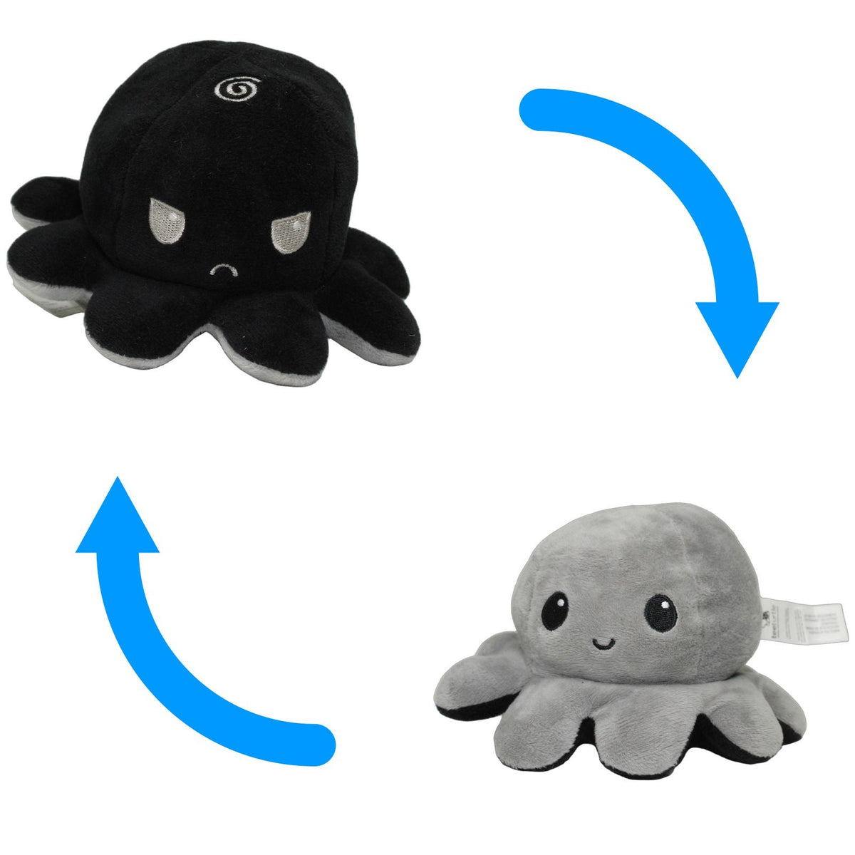 123000027712 TeeTurtle™ Wendetier, Titenfisch schwarz/grau Kuscheltier Kumpel Leo 15cm _Wieder Da_ ebay-stofftiere