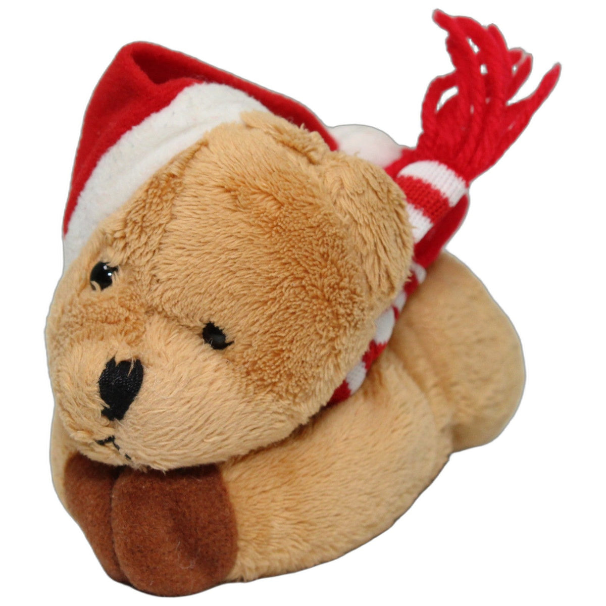 123000027740 Unbekannt Weihnachtlicher Bär mit magnetische Füßen & Hände Kuscheltier Kumpel Leo 14cm Beige Braun