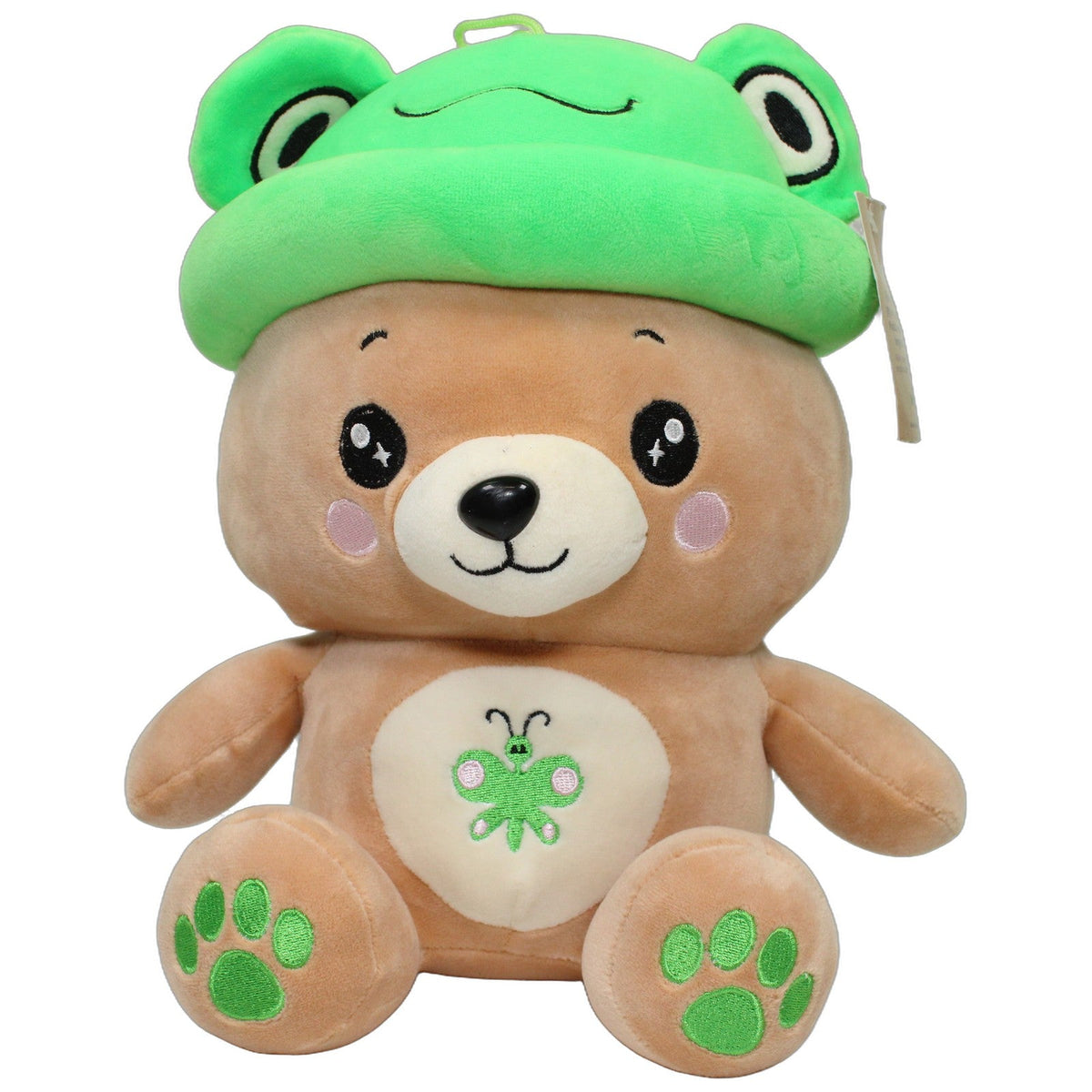 123000027746 Landahl & Baumann Süßer squishy Bär mit Froschhut, sitzend Kuscheltier Kumpel Leo 25cm _Wieder Da_ Beige