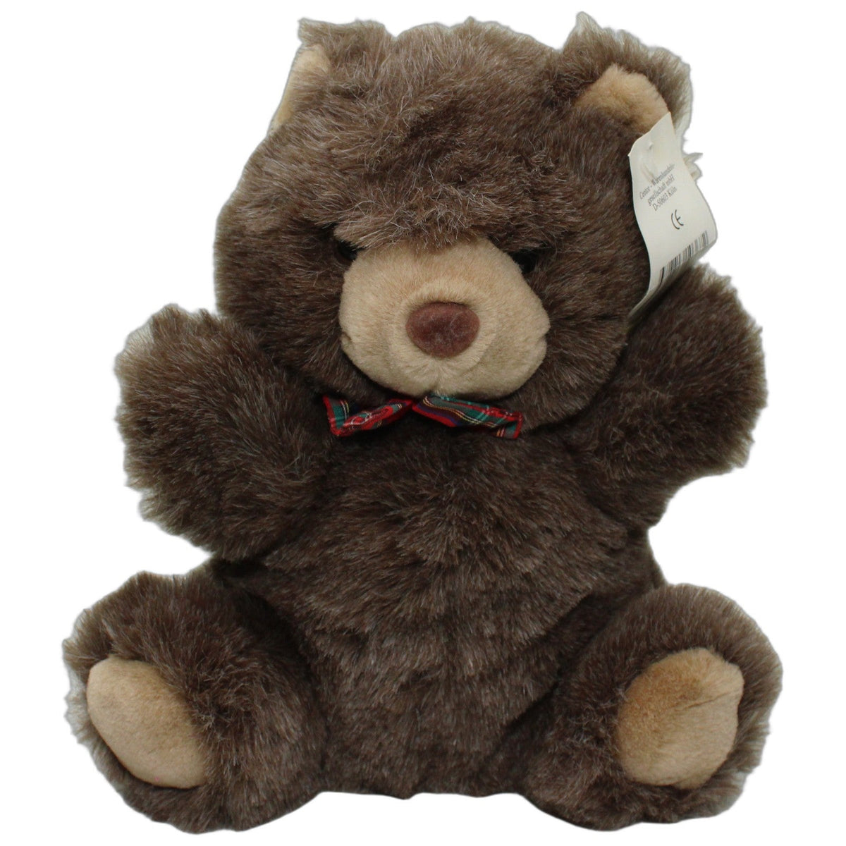 123000027766 Centor Warenhandel Süßer brauner Bär mit roter Schleife Handpuppe Kumpel Leo 25cm Beige Braun