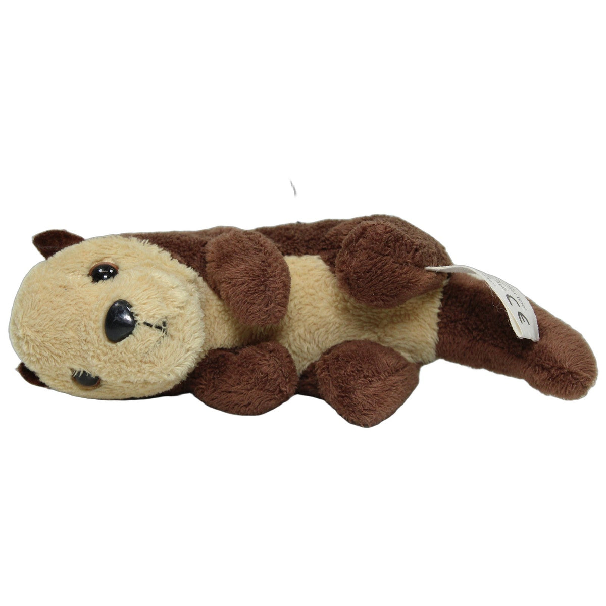 123000027777 Petjes World Süßer kleiner Otter, liegend Kuscheltier Kumpel Leo 15cm Beige Braun