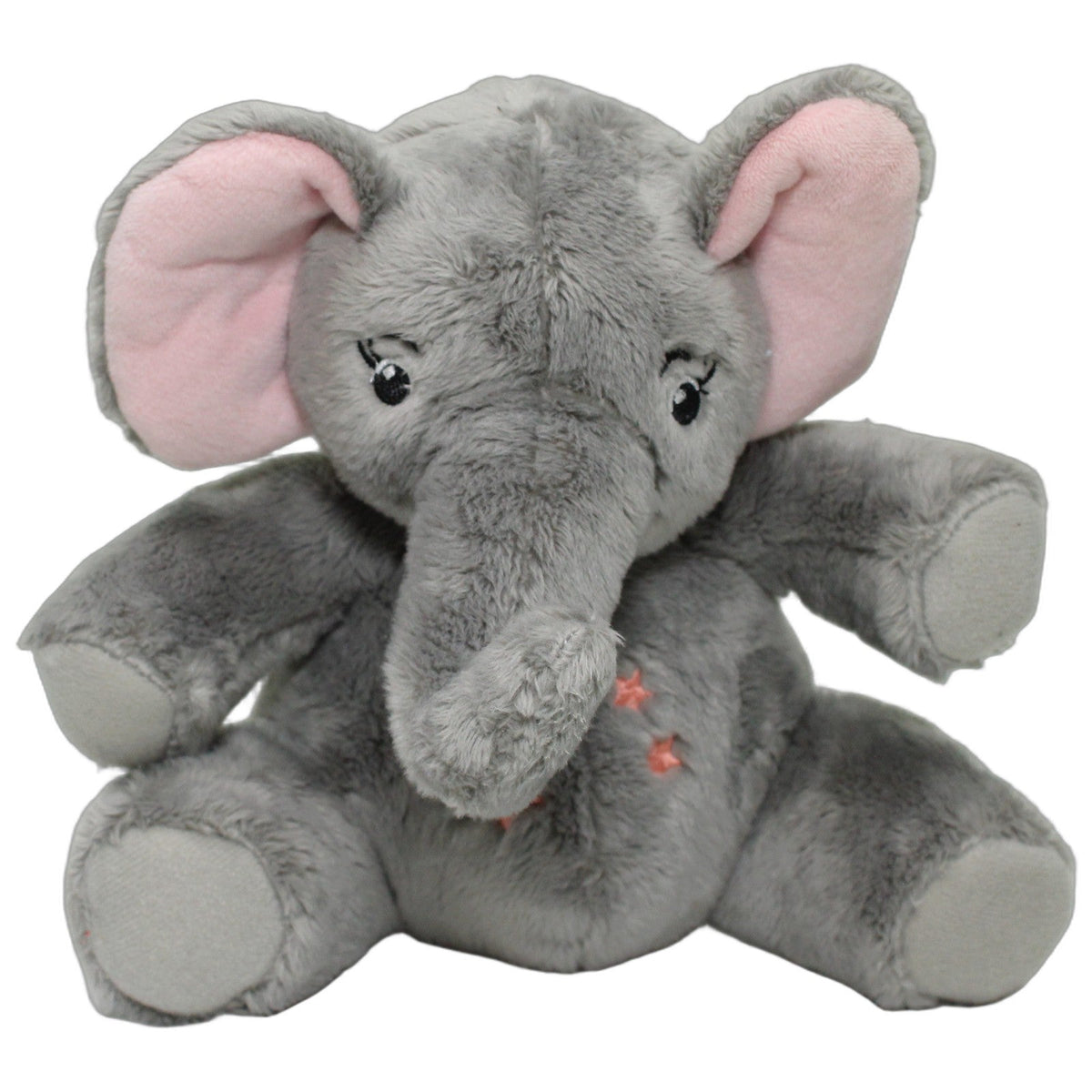 123000027788 Müller Elefant mit rosa Ohren & Sternen, sitzend Kuscheltier Kumpel Leo 17cm ebay-stofftiere Elefant