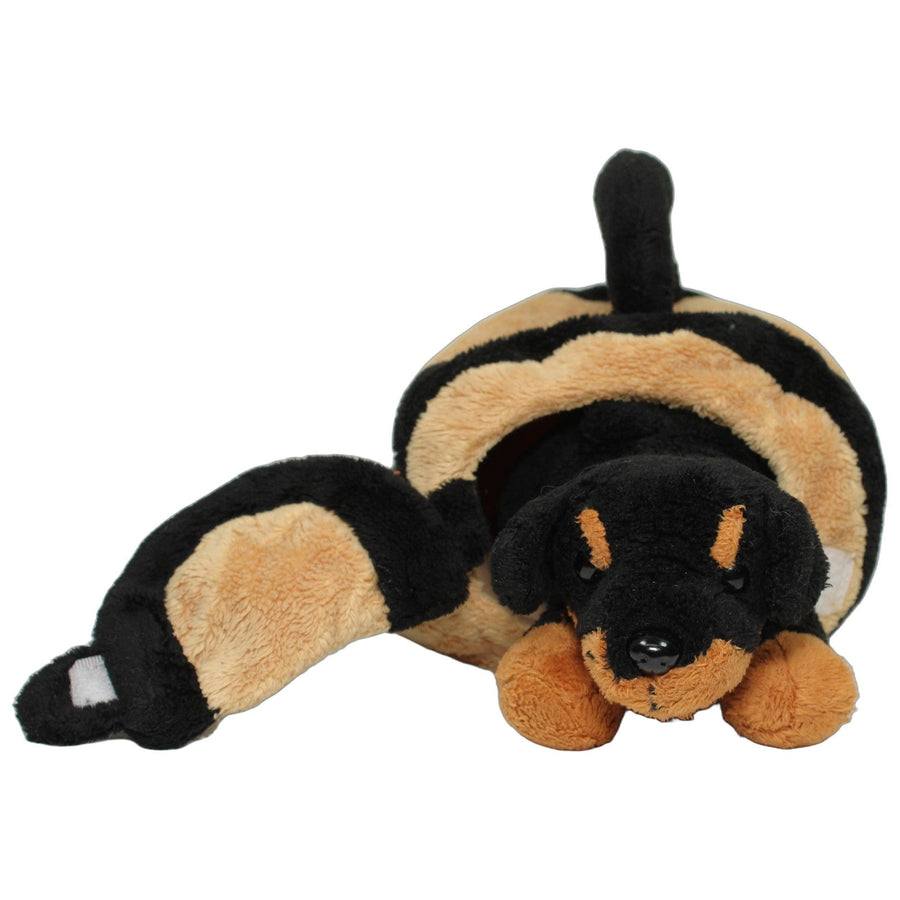 Kleiner Rottweiler in Tragetasche