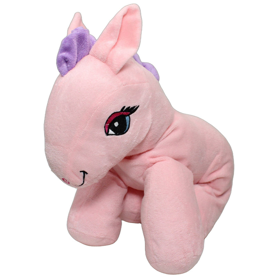 XL Pferd mit lila Mähne, rosa