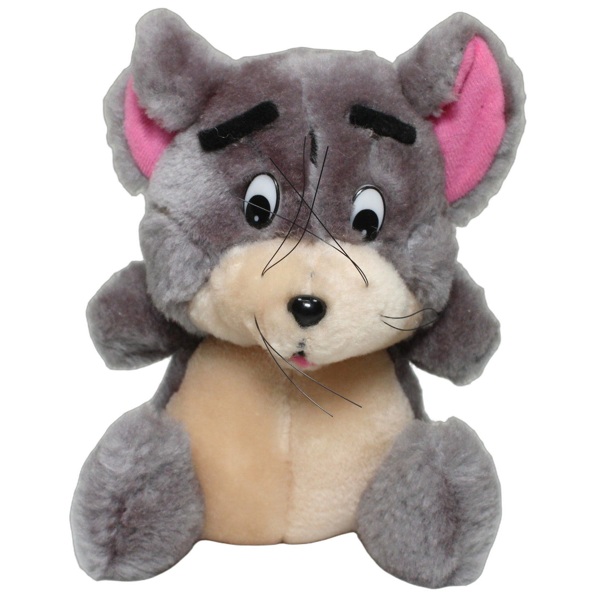 123000027879 Amsel Toy Graue Maus mit schwarzen Augenbrauen Kuscheltier Kumpel Leo 16cm Beige ebay-stofftiere