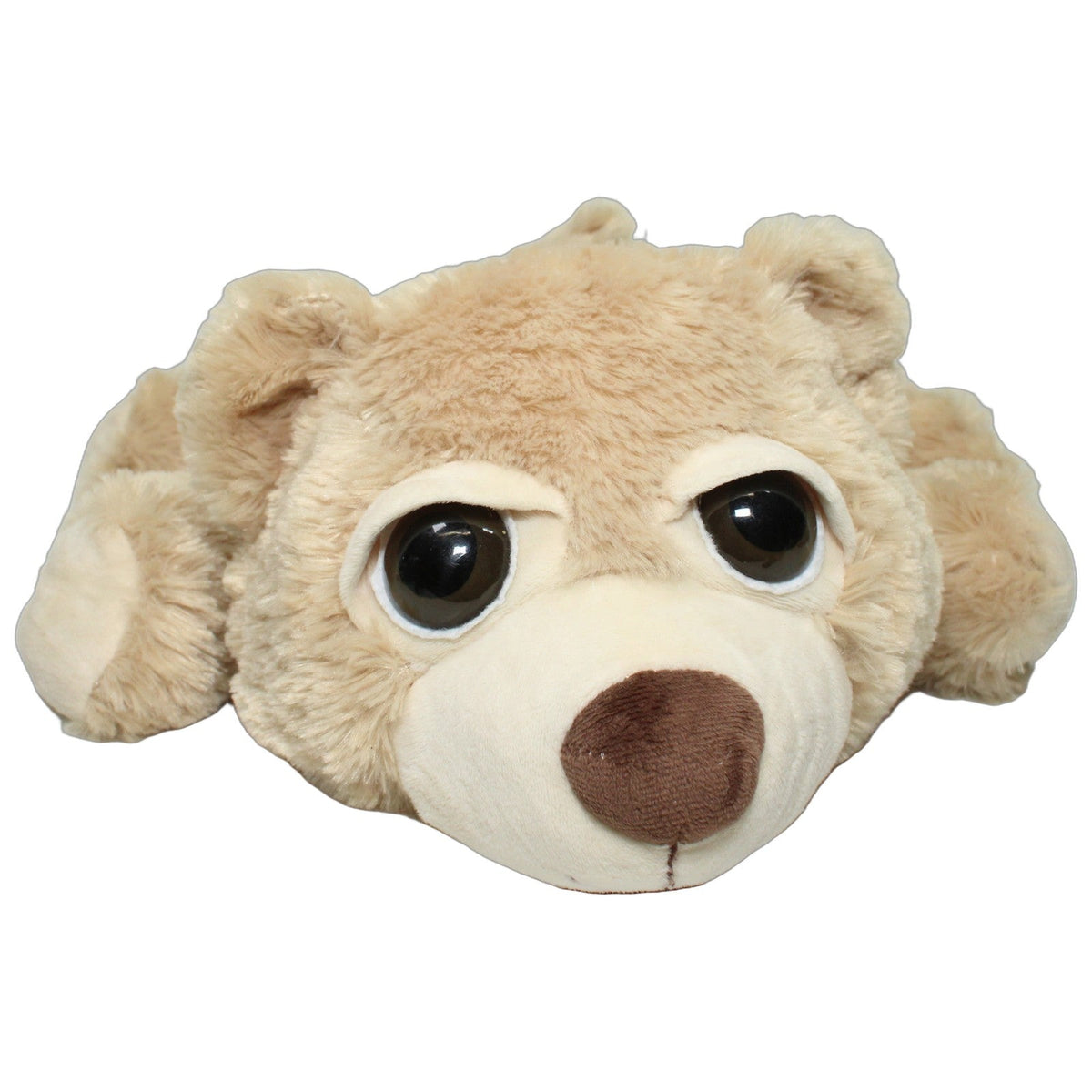 123000027901 KiK Großer beiger Bär mit Kulleraugen, liegend Kuscheltier Kumpel Leo 40cm Beige Braun