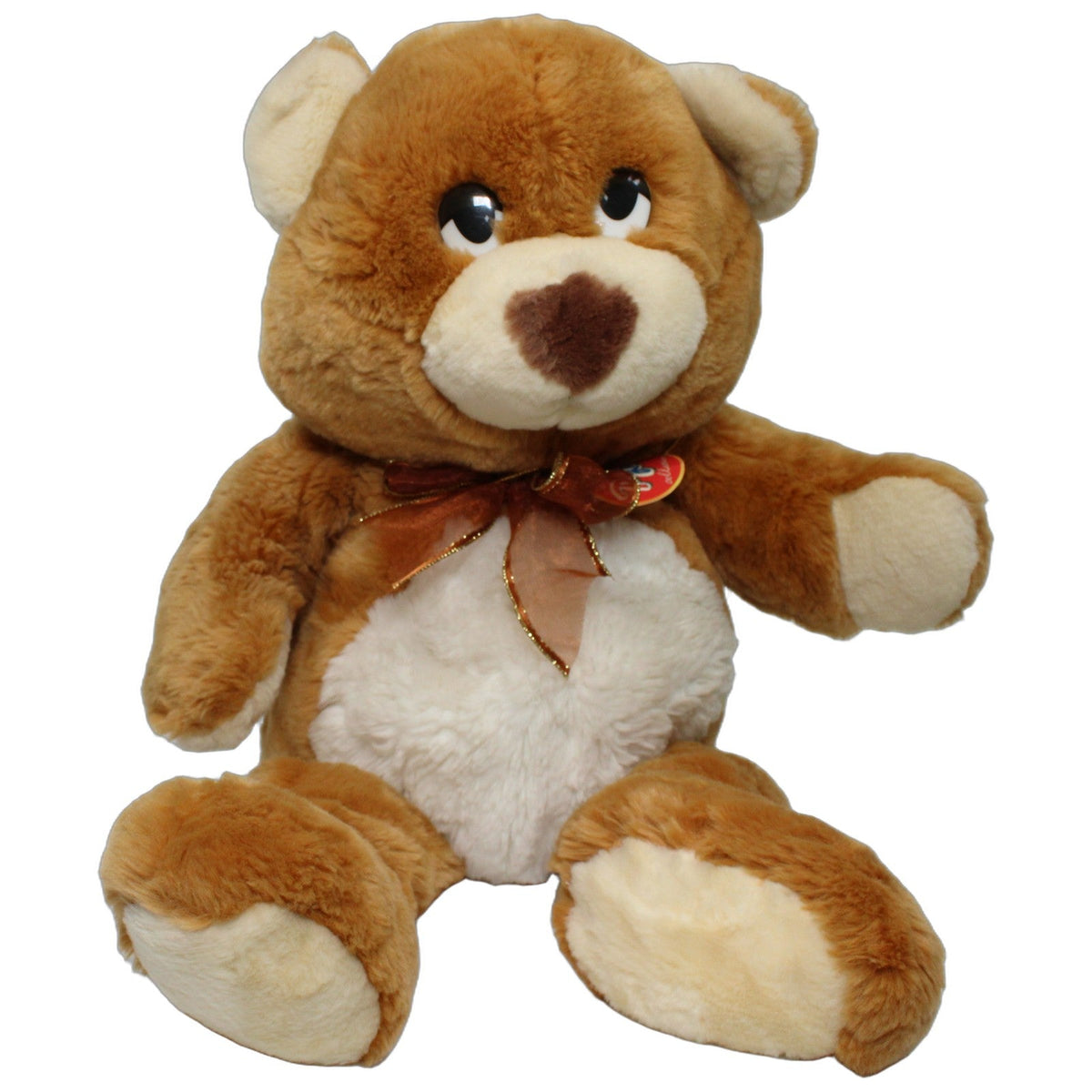 123000027905 Globo XL Teddybär mit brauner Schleife Kuscheltier Kumpel Leo 55cm _Wieder Da_ Beige