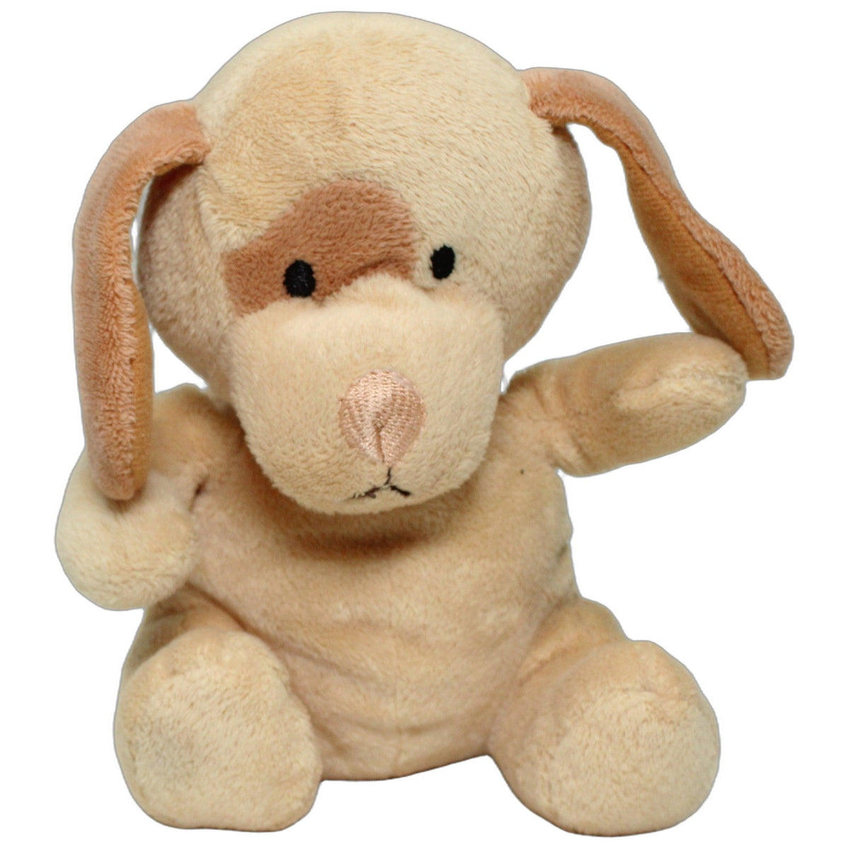 123000027906 Trendy Plüsch Beiger Hund mit braunen Ohren Kuscheltier Kumpel Leo 18cm _Wieder Da_ Beige